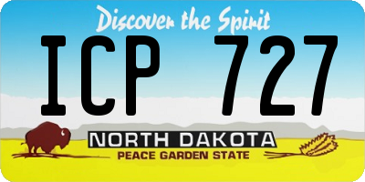 ND license plate ICP727