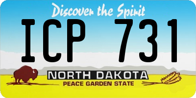 ND license plate ICP731
