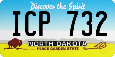 ND license plate ICP732