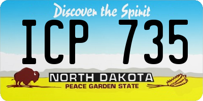 ND license plate ICP735