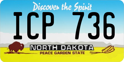 ND license plate ICP736