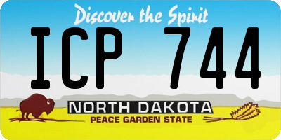 ND license plate ICP744