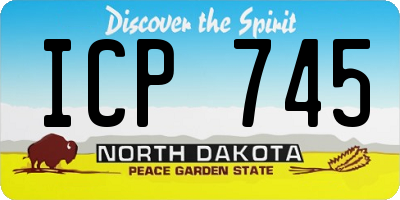 ND license plate ICP745