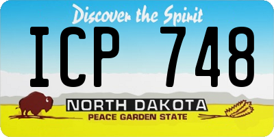 ND license plate ICP748