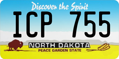 ND license plate ICP755