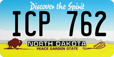 ND license plate ICP762