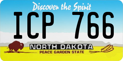 ND license plate ICP766