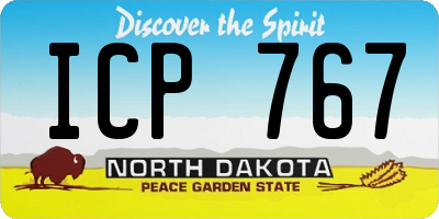 ND license plate ICP767
