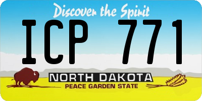 ND license plate ICP771