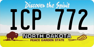 ND license plate ICP772