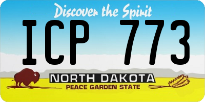 ND license plate ICP773