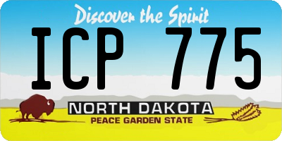 ND license plate ICP775