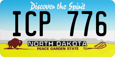 ND license plate ICP776