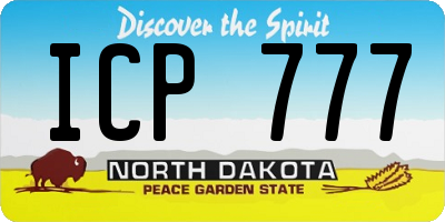 ND license plate ICP777