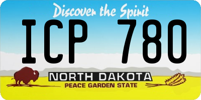 ND license plate ICP780