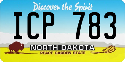 ND license plate ICP783