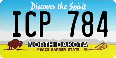 ND license plate ICP784