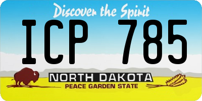 ND license plate ICP785