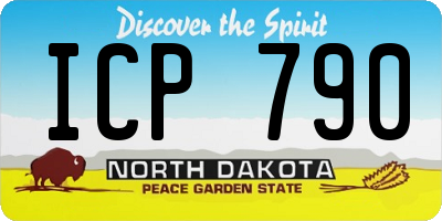 ND license plate ICP790
