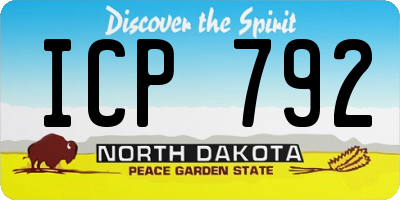 ND license plate ICP792