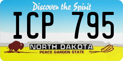 ND license plate ICP795