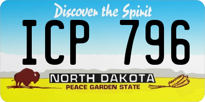 ND license plate ICP796