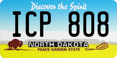 ND license plate ICP808