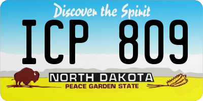 ND license plate ICP809