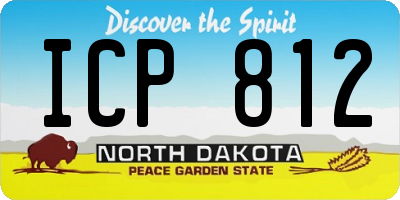 ND license plate ICP812
