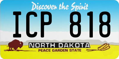 ND license plate ICP818