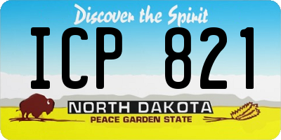 ND license plate ICP821