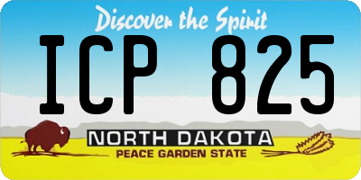 ND license plate ICP825
