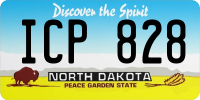 ND license plate ICP828