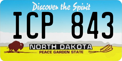 ND license plate ICP843