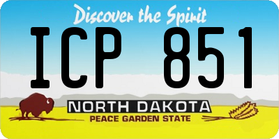 ND license plate ICP851