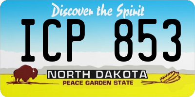 ND license plate ICP853