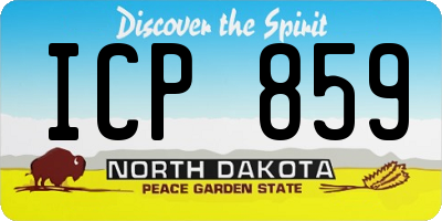 ND license plate ICP859