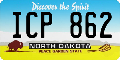 ND license plate ICP862
