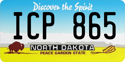 ND license plate ICP865