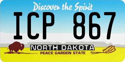 ND license plate ICP867