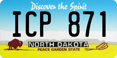 ND license plate ICP871
