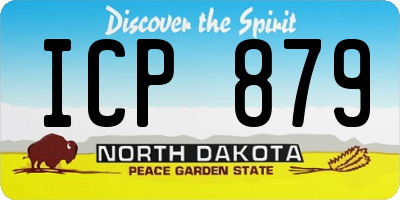 ND license plate ICP879