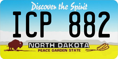 ND license plate ICP882