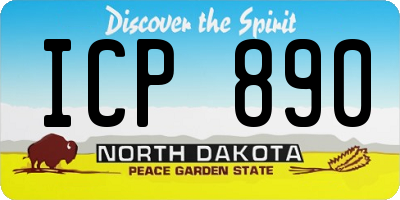 ND license plate ICP890