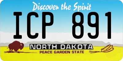 ND license plate ICP891