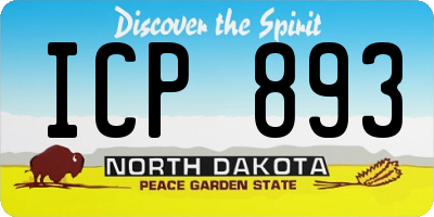 ND license plate ICP893