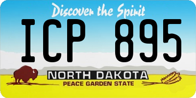 ND license plate ICP895