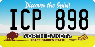 ND license plate ICP898