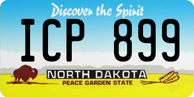 ND license plate ICP899