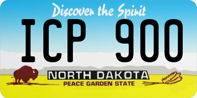 ND license plate ICP900